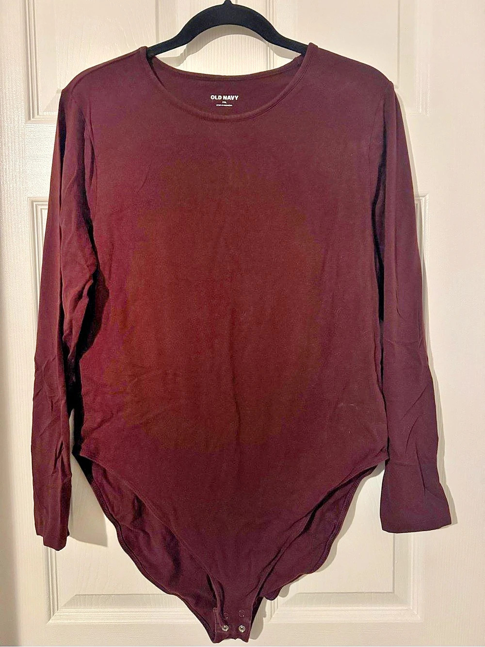Old Navy Long-Sleeve Crew-Neck Bodysuit Purple
